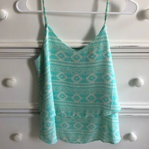 Turquoise Tribal Tank Top